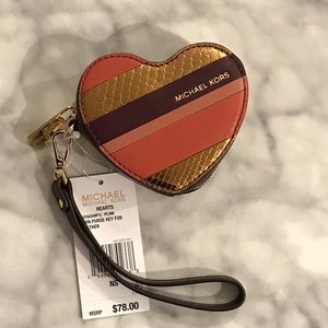 ❌SOLD ❌Michael Kors Heart Coin Key Fob Wristlet